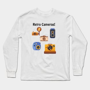 A collection of various Retro Cameras Long Sleeve T-Shirt